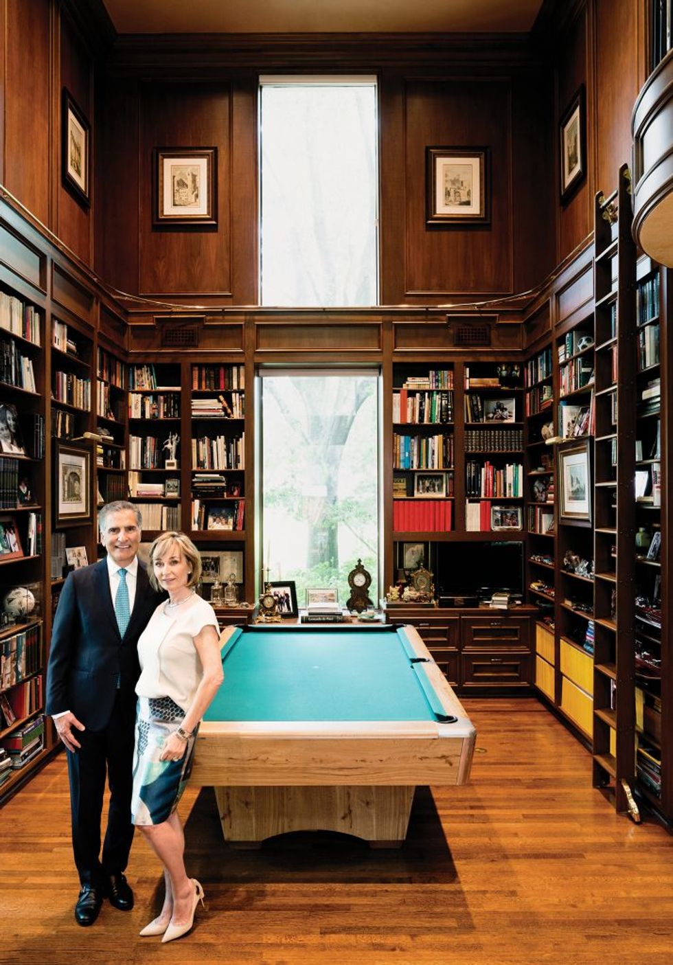 Giorgio and Cathy Borlenghi in their traditionally designed 6,000-square-foot Stablewood manse