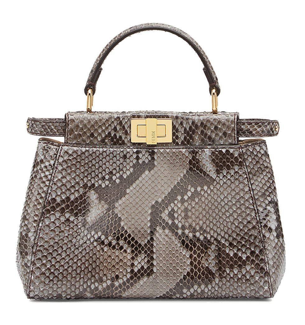 An exotic-skin Peekaboo bag by Fendi