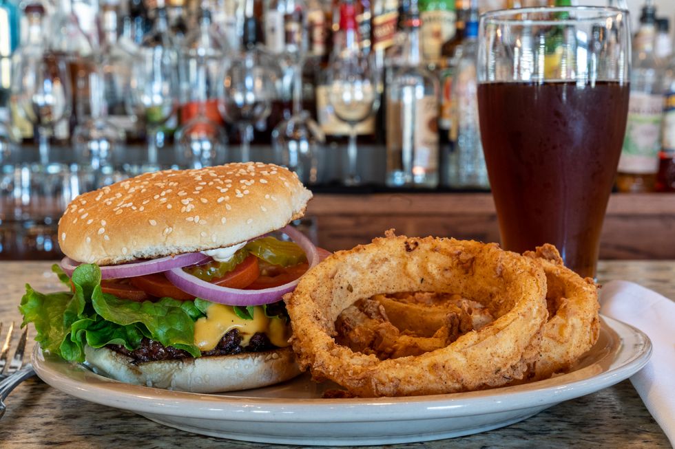 Eugene's burger. Photo by Bill Maxy.