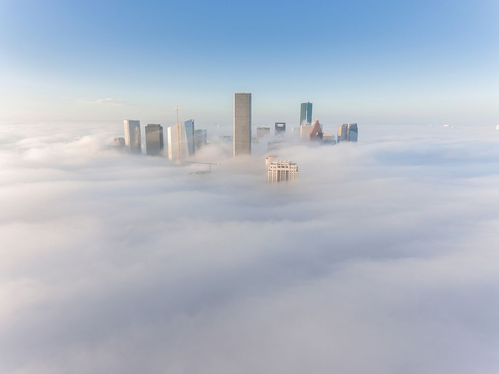 Tenzo had this image in mind for months before he captured it. “I had never seen Downtown photographed with low fog in the morning,” he says. “I kept track of the weather for months and asked meteorologists questions. Then I simply waited. One morning I could see fog out of my window. I jumped out of bed and knew this was going to be my chance. It came out exactly as I imagined it.”