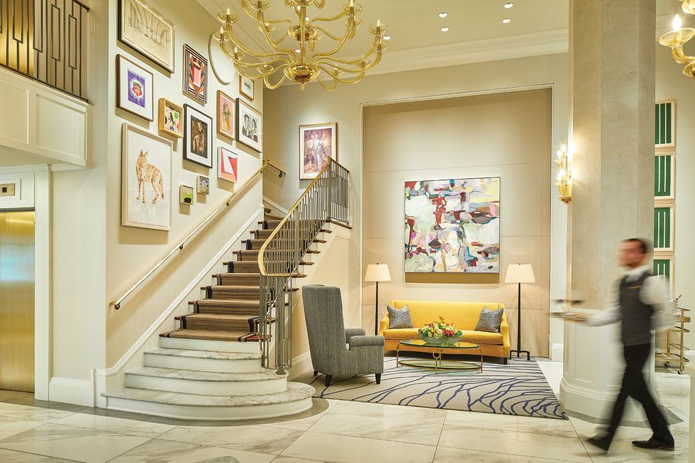 The Lancaster Hotel Salon Staircase; Photo Courtesy of The Lancaster Hotel