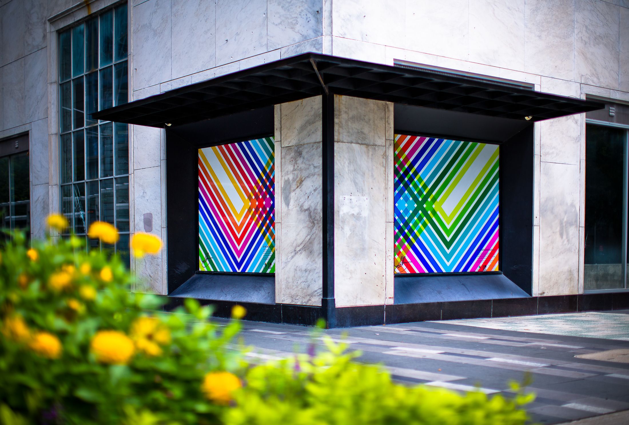 Steffany Brady, Brilliant Tapestry, WindowWorks installation at 1111 Main; Photo © Morris Malakoff